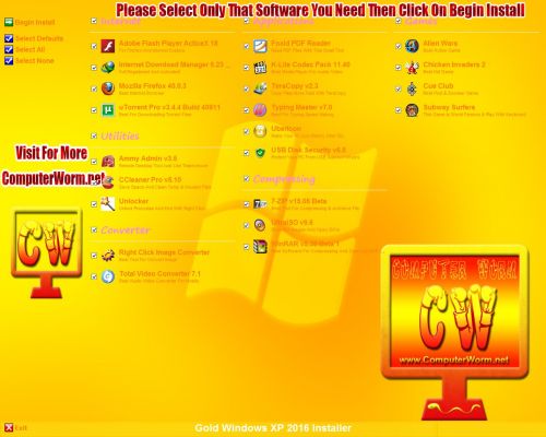 Gold Windows XP SP3 2016 + Drivers v2.0