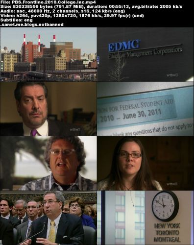 PBS - Frontline: College Inc (2010) 720p HDTV x264-MVGroup