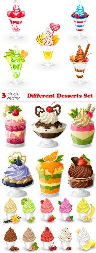 Vectors - Different Desserts Set