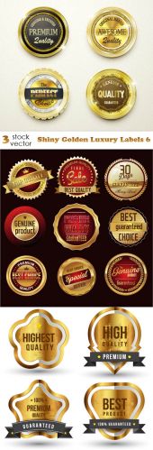 Vectors - Shiny Golden Luxury Labels 6