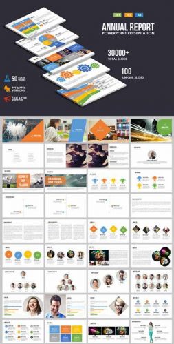 CreativeMarket - AnnualReport Powerpoint Presentation