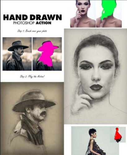GraphicRiver - Hand Drawn Photoshop Action