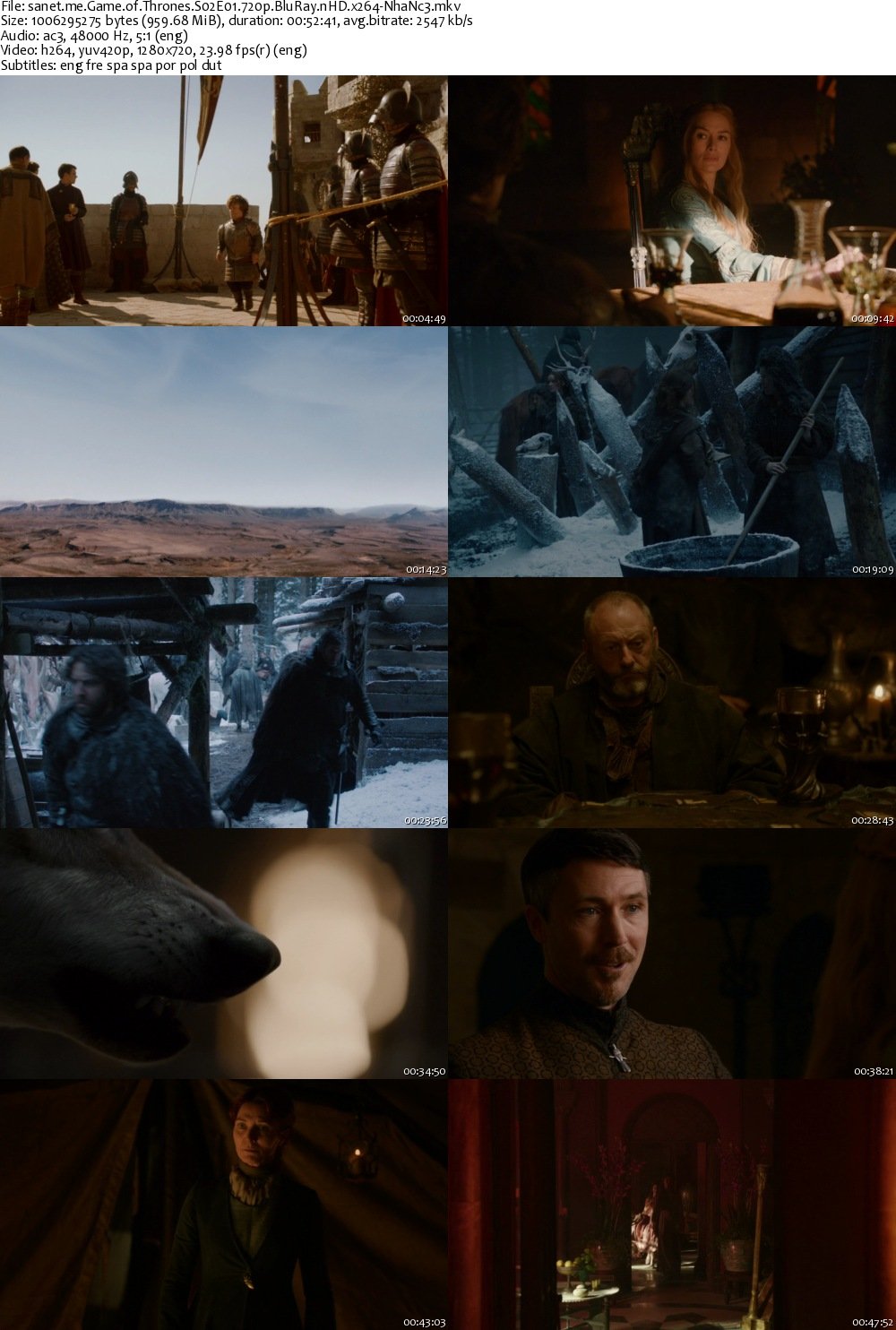 Game of Thrones 6 Temporada Dublado BluRay