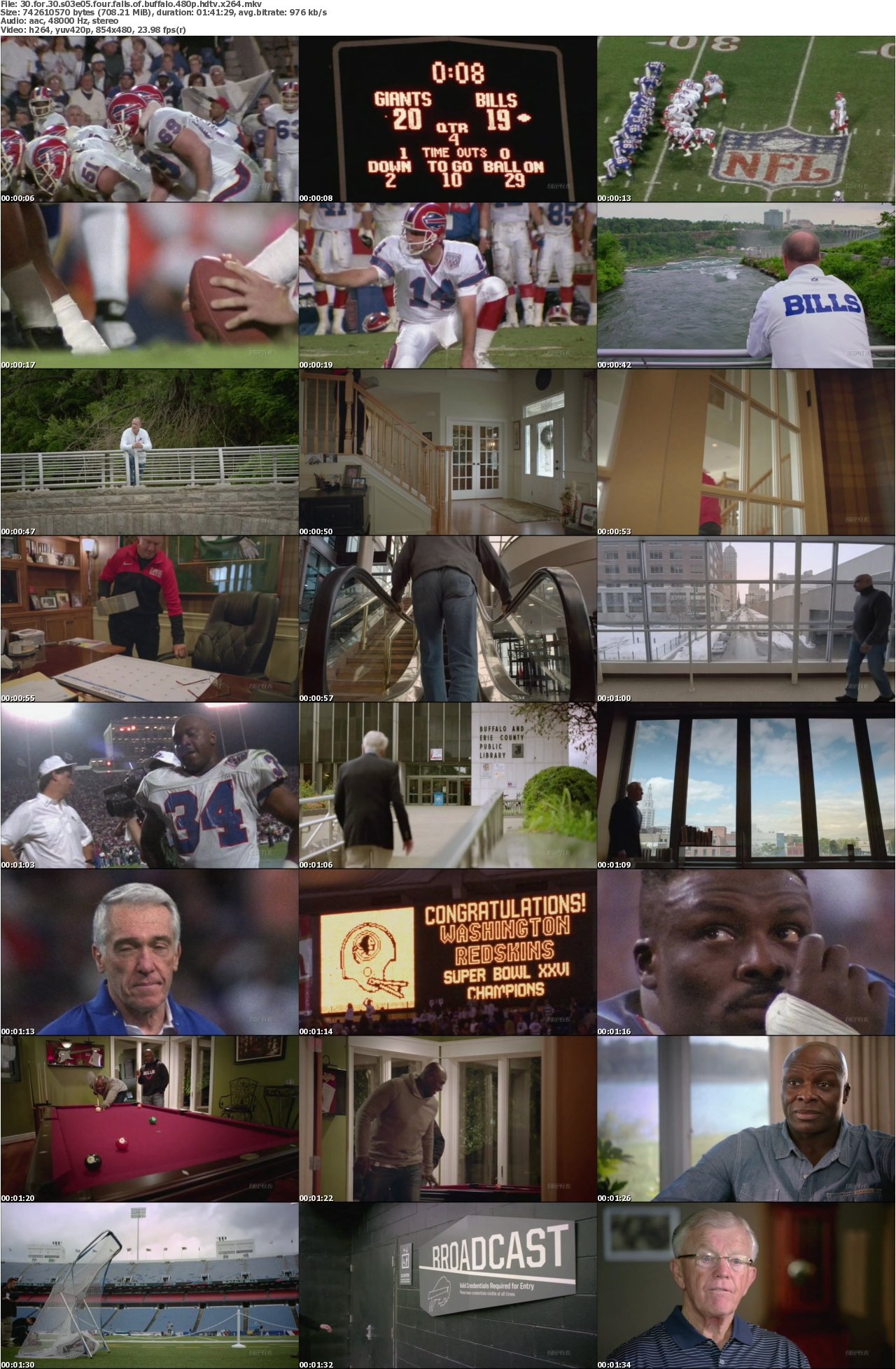 30 For 30 S03E05 Four Falls of Buffalo 480p HDTV x264