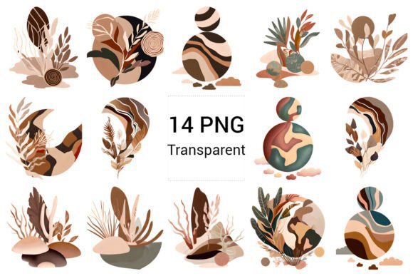 Boho Natural Earth Tone Shapes