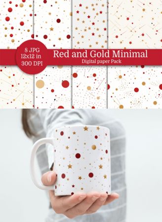 Red and Gold Minimal Textures Pack