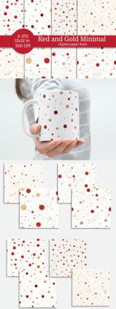 Red and Gold Minimal Textures Pack