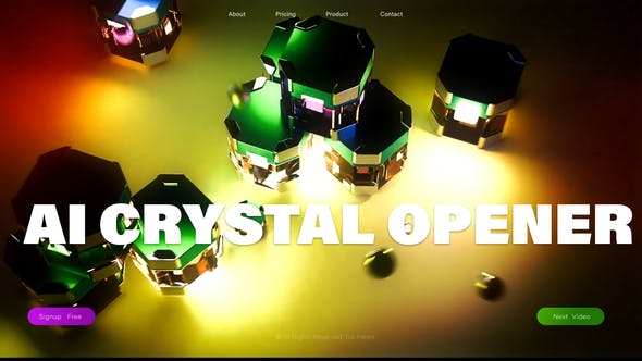 Videohive - 3D Abstract Glitch AI Cristal Animation Opener IT - 50537864
