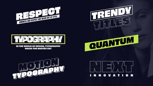 Videohive - Trendy Titles - 50553964