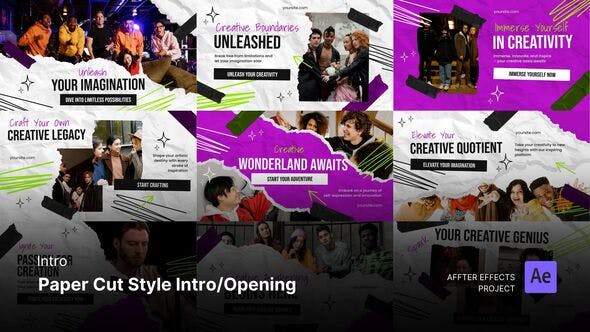 Videohive - Intro/Opening Video - Paper Cut Style After Effects Template - 50428776