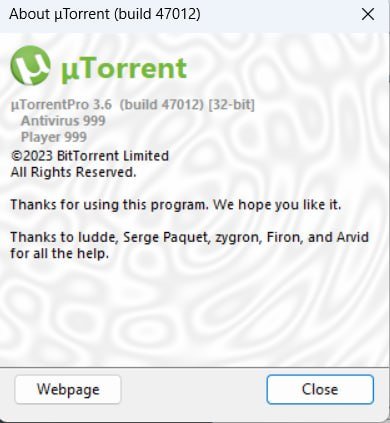 μTorrent Pro 3.6.0 Build 47012 Multilingual
