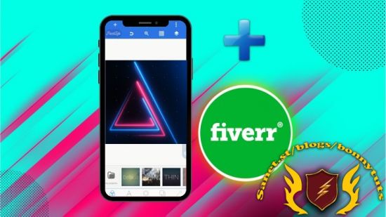 Freelancing with SmartPhone 3D Text Graphic Design