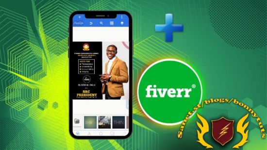 Fiverr Freelancing with SmartPhone Graphic Design Skill