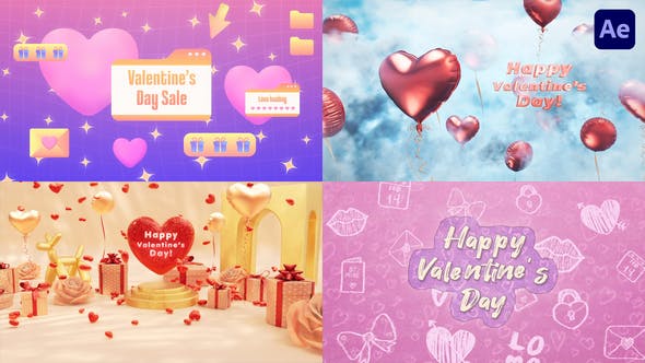 Videohive - Valentines Day Titles Reveal Pack - 50573398