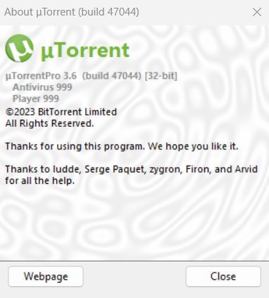 μTorrent Pro 3.6.0 Build 47044 Multilingual