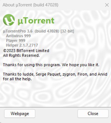 μTorrent Pro 3.6.0 Build 47028 Multilingual