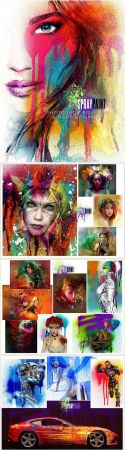 Rons Spray Paint Brushes &amp; Backgrounds for Photoshop