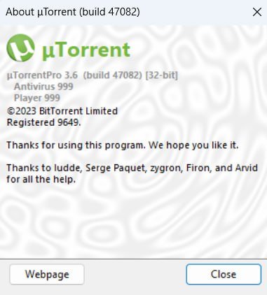 μTorrent Pro 3.6.0 Build 47082 Multilingual