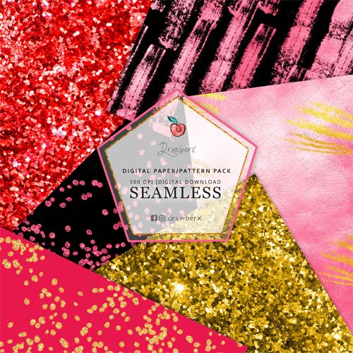 Glittering Seamless Patterns Pack