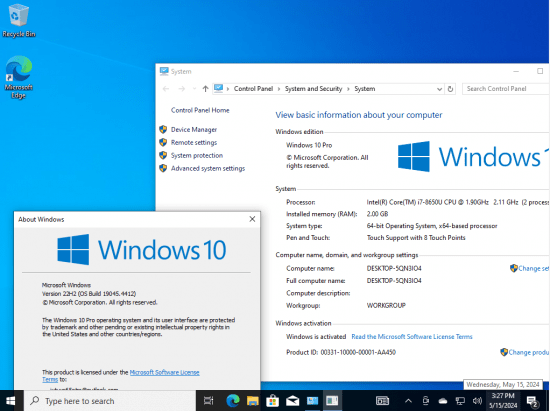 Windows 10 22H2 build 19045.4412 8in1 Preactivated Multilingual