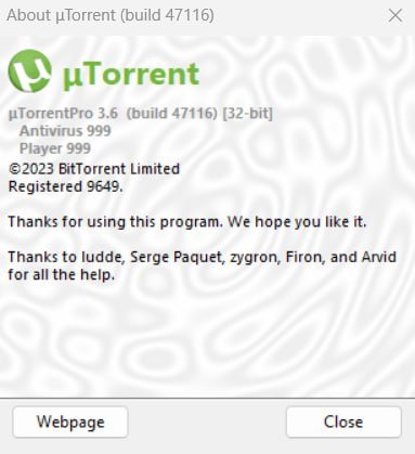 μTorrent Pro 3.6.0 Build 47116 Multilingual