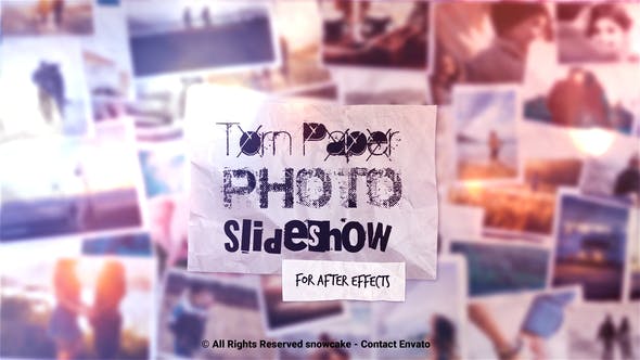 Videohive - Torn Paper Photo Slideshow - 52949409