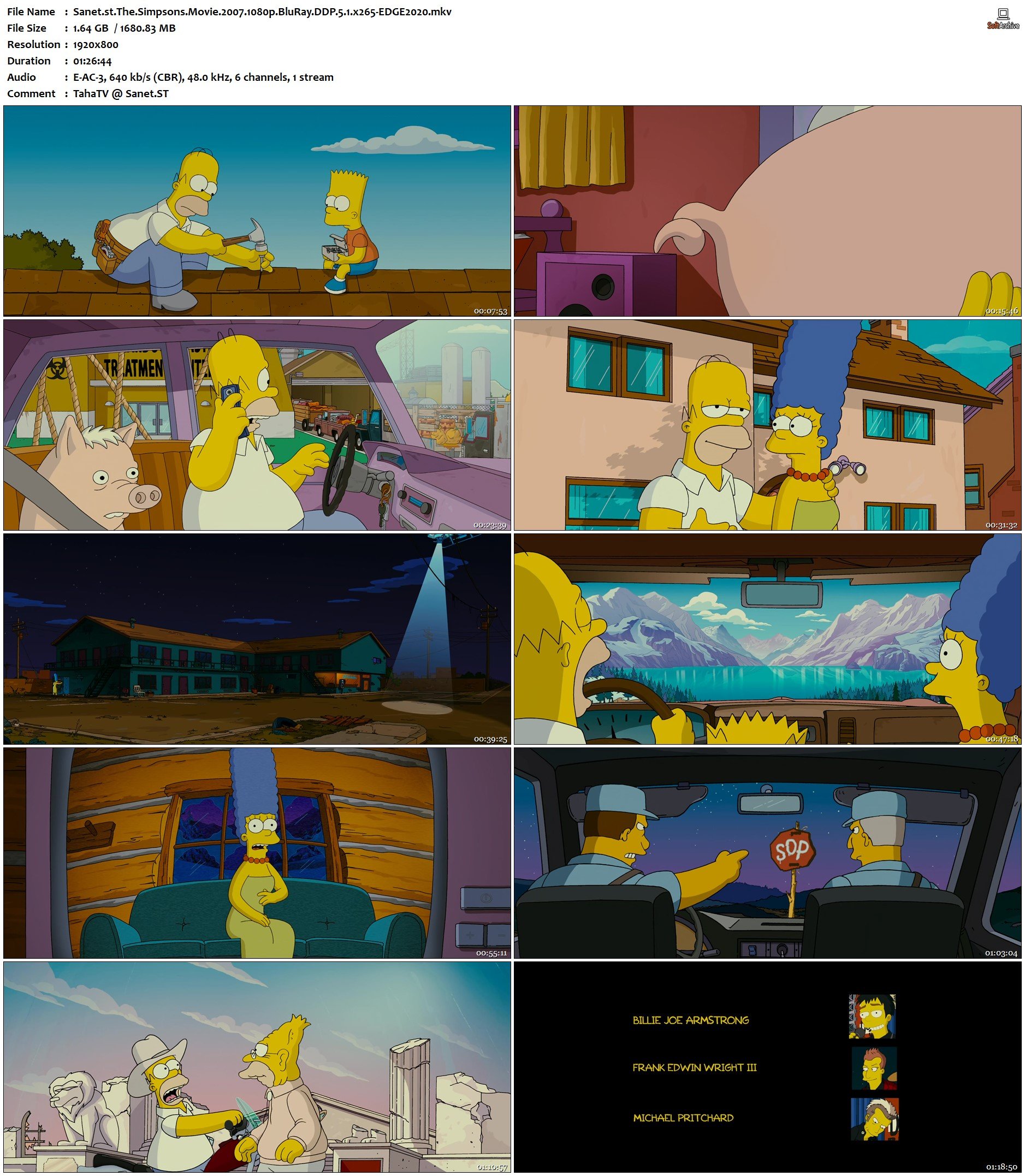 The Simpsons Movie 2007 1080p BluRay DDP 5.1 x265-EDGE2020 - SoftArchive