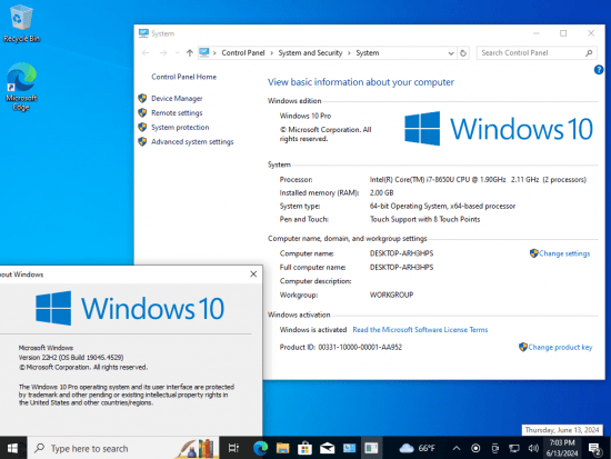 Windows 10 22H2 build 19045.4529 8in1 Preactivated Multilingual