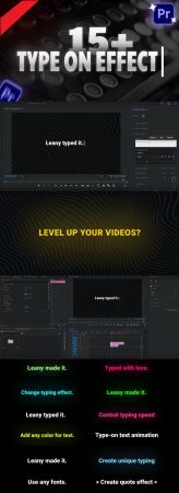 Typewriter Type On Text Effects for Premiere Pro