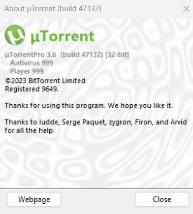 μTorrent Pro 3.6.0 Build 47132 Multilingual