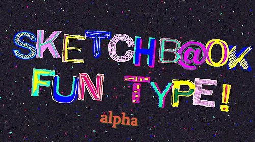 Pack Of 26 Sketchbook Fun Type Alphabet On Alpha 2628527 - Motion Graphics