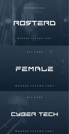 EE - Rosterd Modern Techno Font UYTFLHW