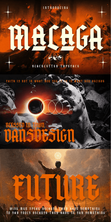 EE - MALAGA Blackletter Typeface Font Y5D82CA