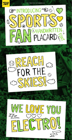 EE - Sports Fan – A Handwritten Placard Font BAJUUQ8