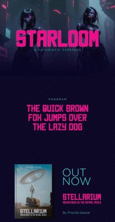 EE - Starloom Futuristic Typeface 4E8A32A