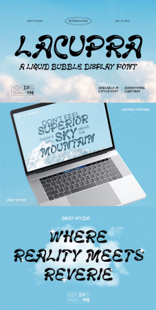 EE - Lacupra – Liquid Bubble Display Font YCB3UQT