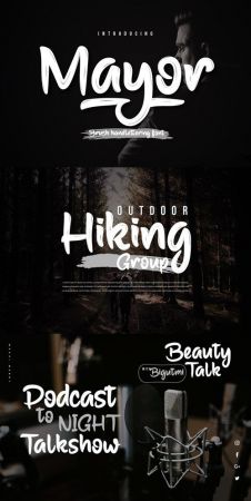 EE - Mayor - Brush Handwritten Font 373TEEV