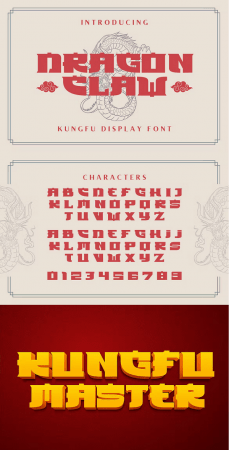 EE - Dragon Claw - Kungfu Display Font YRJT5SU
