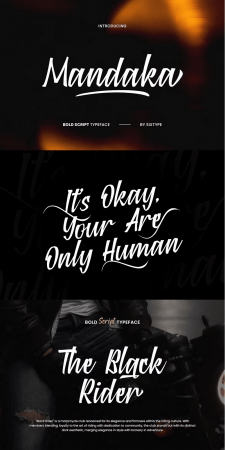 EE - Mandaka - Bold Script Typeface GFH5KED