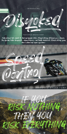 EE - Disyoked - Textured Brush Font VXVRCEJ