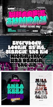 EE - Whoopie Sunday - Bubble Graffiti Font Z648RZZ