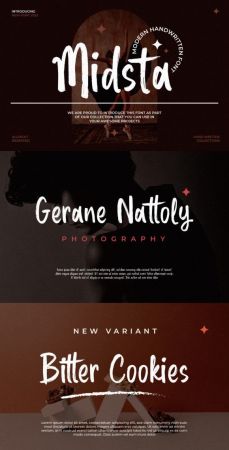 CM - Midsta - Handwritten Brush Font 34178718