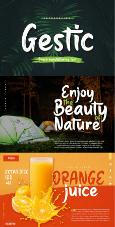 EE - Gestic - Brush Handwritten Font ZAGGLFN