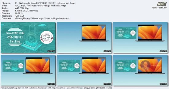 Cisco CCNP Security SCOR v1.1 (350-701) Cert Prep