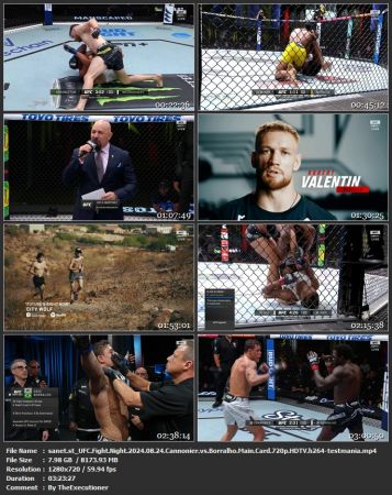 UFC Fight Night 2024 08 24 Cannonier vs Borralho Main Card 720p HDTV h264-testmania