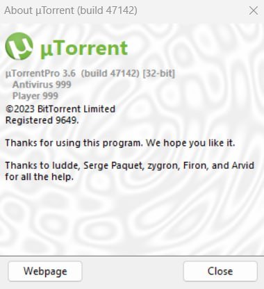 μTorrent Pro 3.6.0 Build 47142 Multilingual