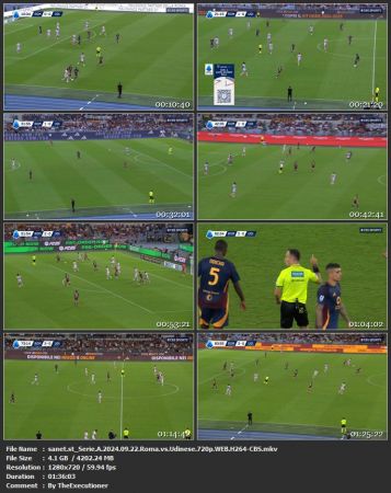 Serie A 2024 09 22 Roma vs Udinese 720p WEB H264-CBS