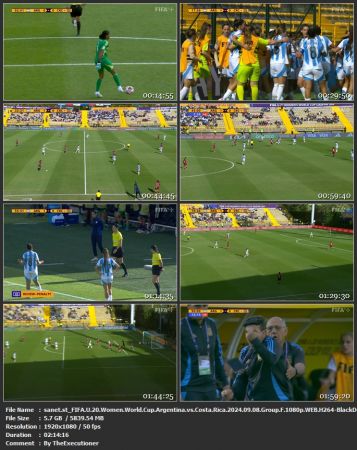 FIFA U20 Women World Cup Argentina vs CostaRica 2024 09 08 1080p WEB H264-BlackDevil