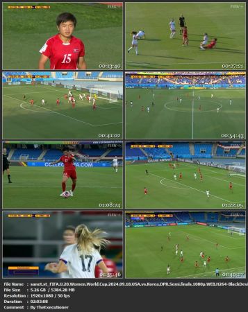 FIFA U20 Women World Cup USA vs Korea DPR Semi finals 1080p WEB H264-BlackDevil