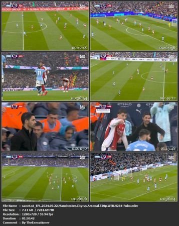 EPL 2024 09 22 Manchester City vs Arsenal 720p WEB H264-Fubo